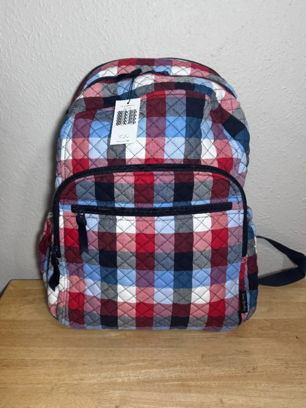 Vera Bradley Campus Backpack in Patriotic Plaid NWT